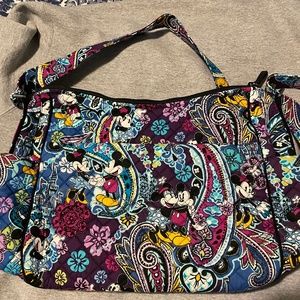 Vera Bradley Large On The Go Crossbody: Disney Mickey's Celebration Paisley